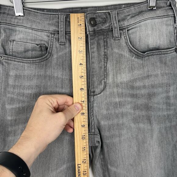 Anthropologie Sz 29 Pilcro Letterpress High Rise Skinny Jeans Stretch Light Gray - Picture 8 of 12